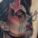 Tattoos - traditional girl with devil horns tattoo, Gary Dunn Art Junkies Tattoo - 81087